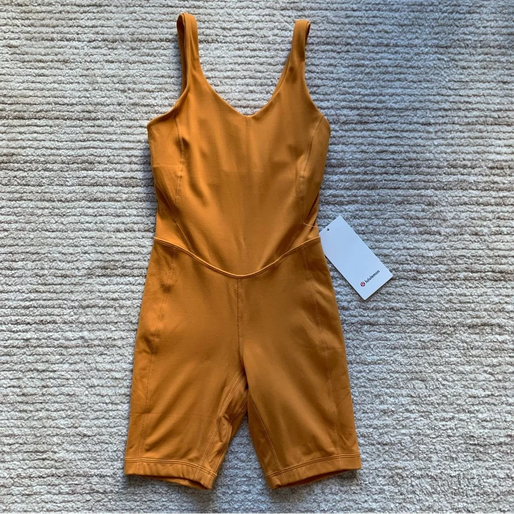 Lululemon Align Bodysuit 8” Autumn Orange NWT Size 2